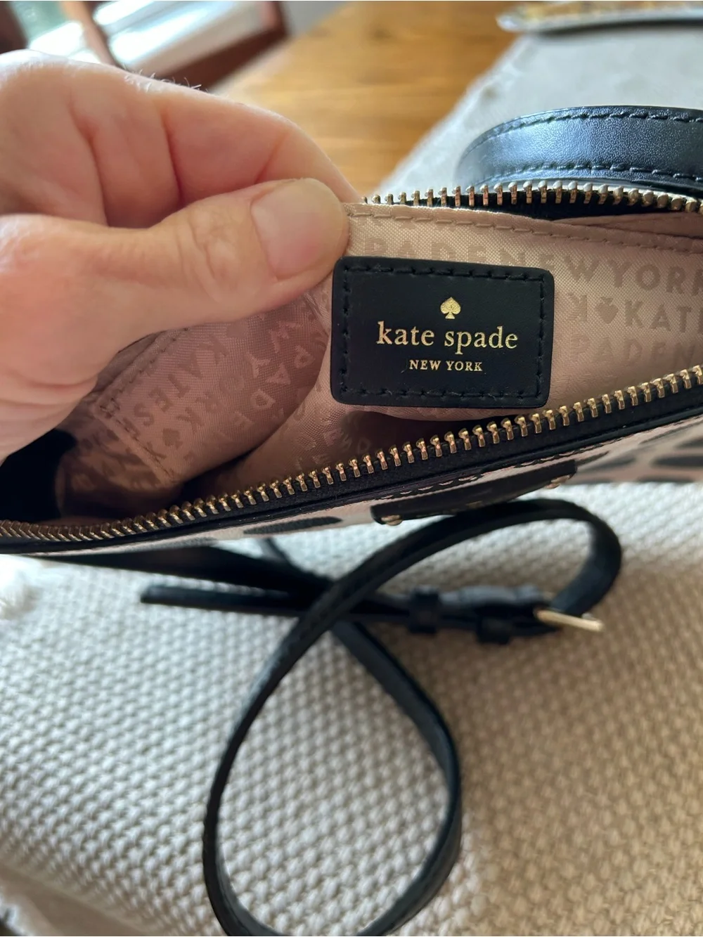 kate spade Black & Pink Graphic Dot Crossbody Bag